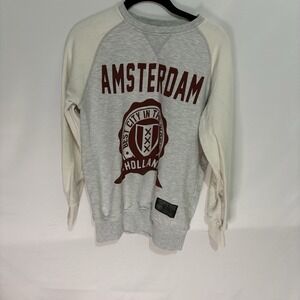 Amsterdam Designs Pullover Grey Sweatshirt  Mens Size S Holland Best City